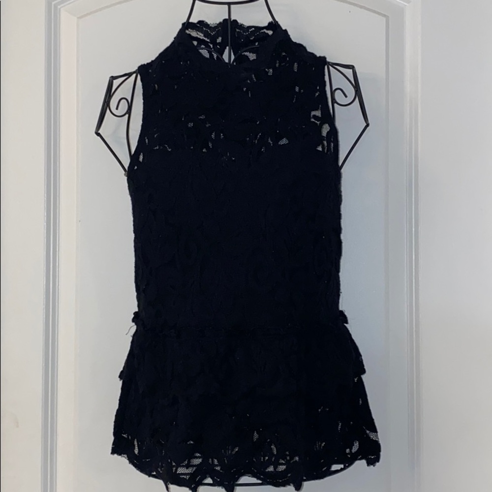 Halter Black Express Lace Top